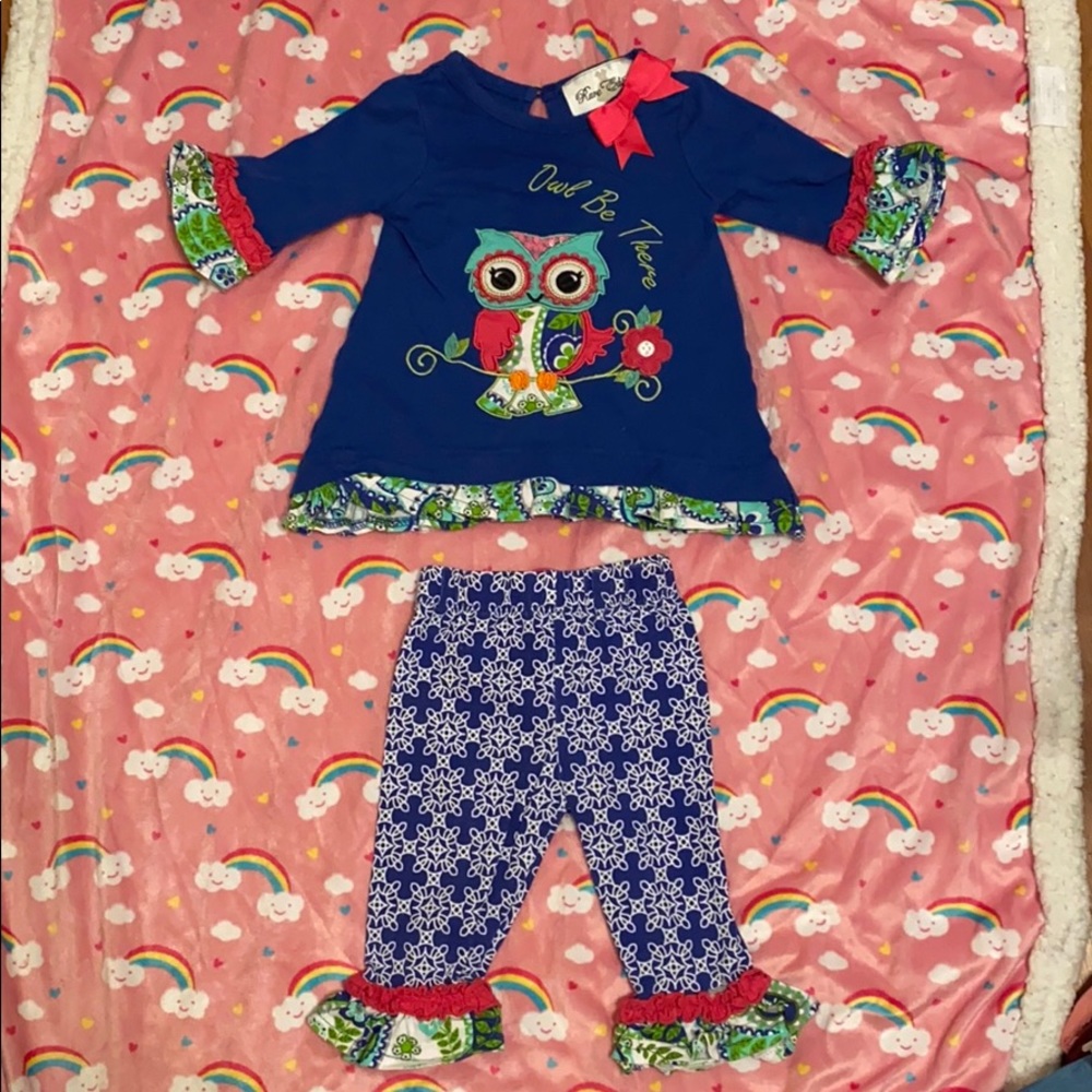 3-6 month baby girls owl outfit